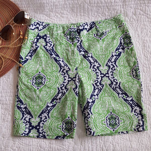 J. McLaughlin Damask Bermuda Shorts